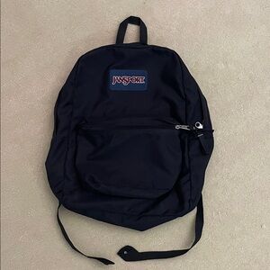 Jansport Black Superbreak Backpack with Front Pocket